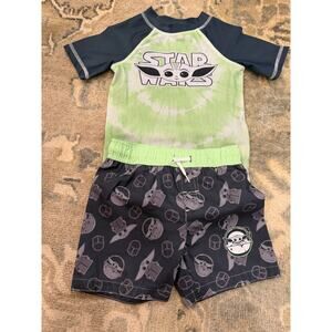 Star Wars Sz 3T Swim Trunks & rashguard From Nordstrom NEW